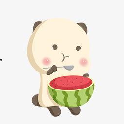 跳舞小熊吃瓜图片,小熊瓜趣横生